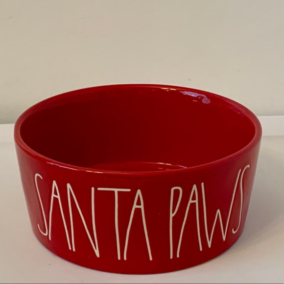 Rae Dunn Other - Rae Dunn SANTA PAWS X-large Dog Bowl